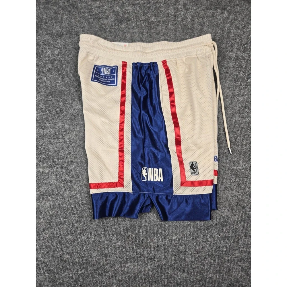 NBA Mens Basketball Shorts Red White Blue Mesh Athletic Size M NWT #1135